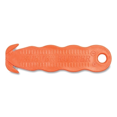 Klever Kutter Safety Cutter, 4-5/8 in L, Straight Blade, Steel, Plastic, Orange