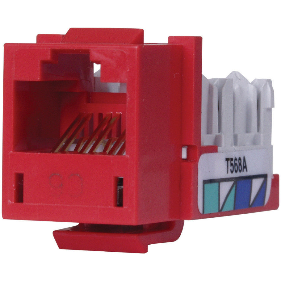 Xcelerator Cat 6 Keystone Jack, Red