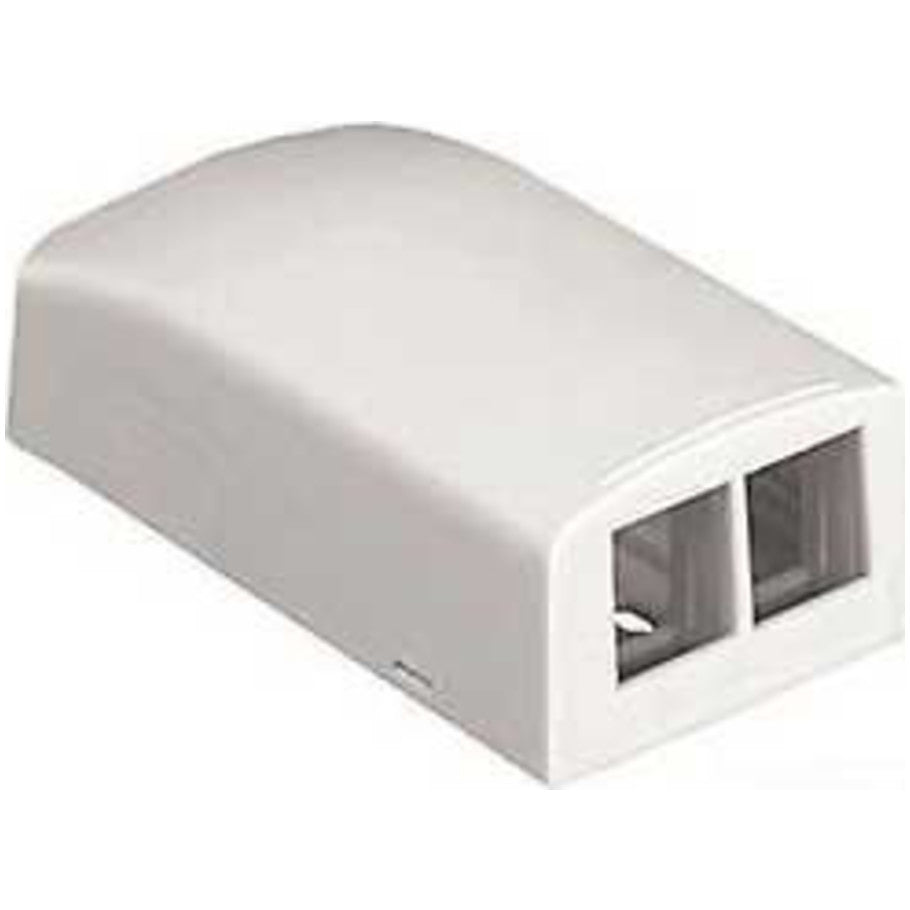 Surface Mount Box, ABS, Screw Mount, Surface Mount, 2 Port, Black, 1 per Package, 10 per Package, 1.12 x 1.95 x 3.65 in., Yes