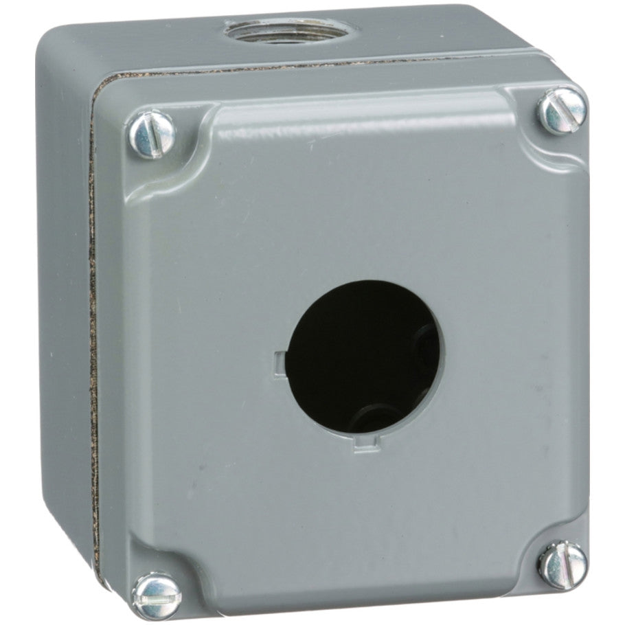 30mm Control Station Enclosure, Aluminum, 1-Hole