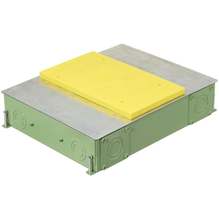 4-Gang CFB E-Series Box for Round Covers, 3.00" Minimum Depth of Pour, Corrosion Resistant Paint