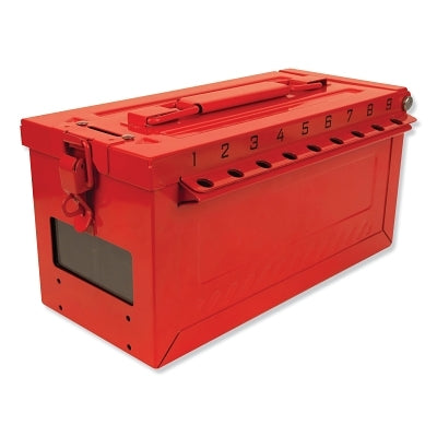 Group Lock Box, Max Number of Padlocks: 19, 5-43/64 in x 6-27/64 in