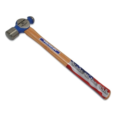 Commercial Ball Pein Hammer, Hickory Handle, 15 in, Forged Steel 20 oz Head