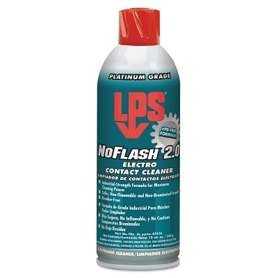 NoFlash 2.0 Electro Contact Cleaner, 12 oz, Aerosol Can, Solvent Scent