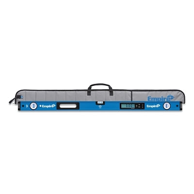 TRUE BLUE Digital Box Level, Auto-Calibrated, Magnetic, 24 in L, 3 Vials, Includes 2 AA Batteries/Case