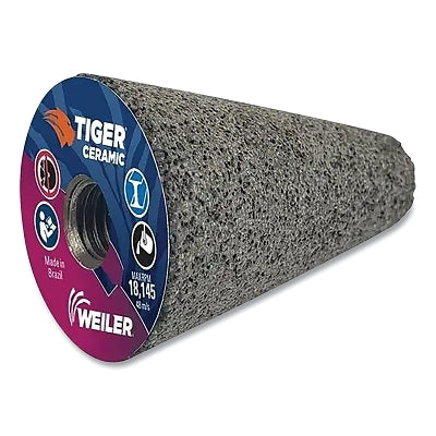 Tiger Grinding Cone, 2 in dia x 3 in Thick x 5/8 in-11 Arbor, 20 Grit, Ceramic Alumina, Type 17, 12 EA/BX