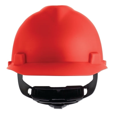 V-Gard Cap-Style Hard Hat with Fas-Trac III Suspension, Matte, Red