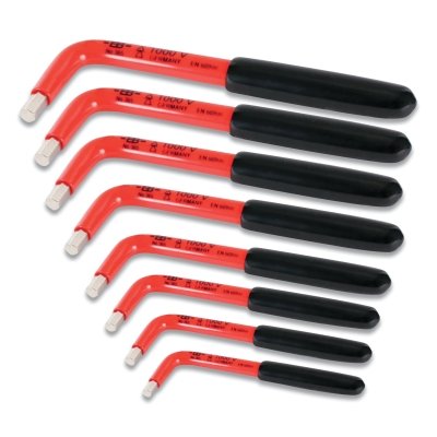 Insulated Hex L-Key Set, 8 Pc, SAE