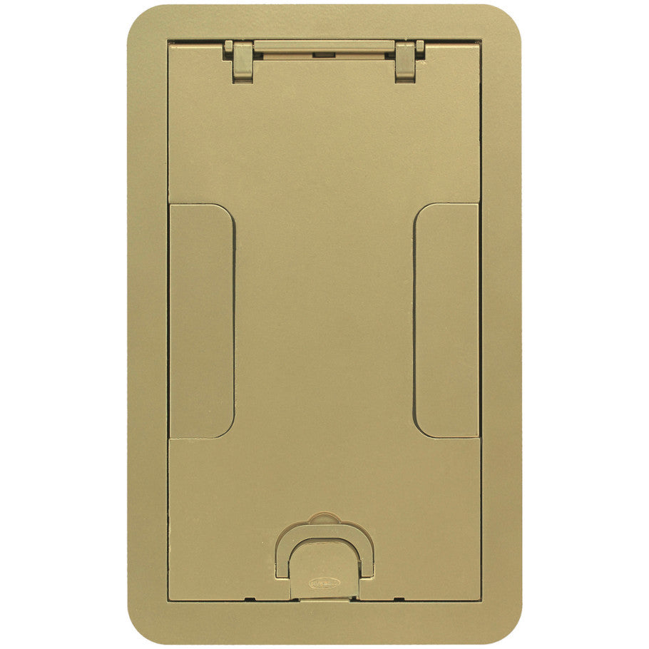 Hubbell Wiring Device Kellems, Floor Boxes, Carpet Cover, 2 or 4-Gang,Flush, Brass Powder Coated Finish