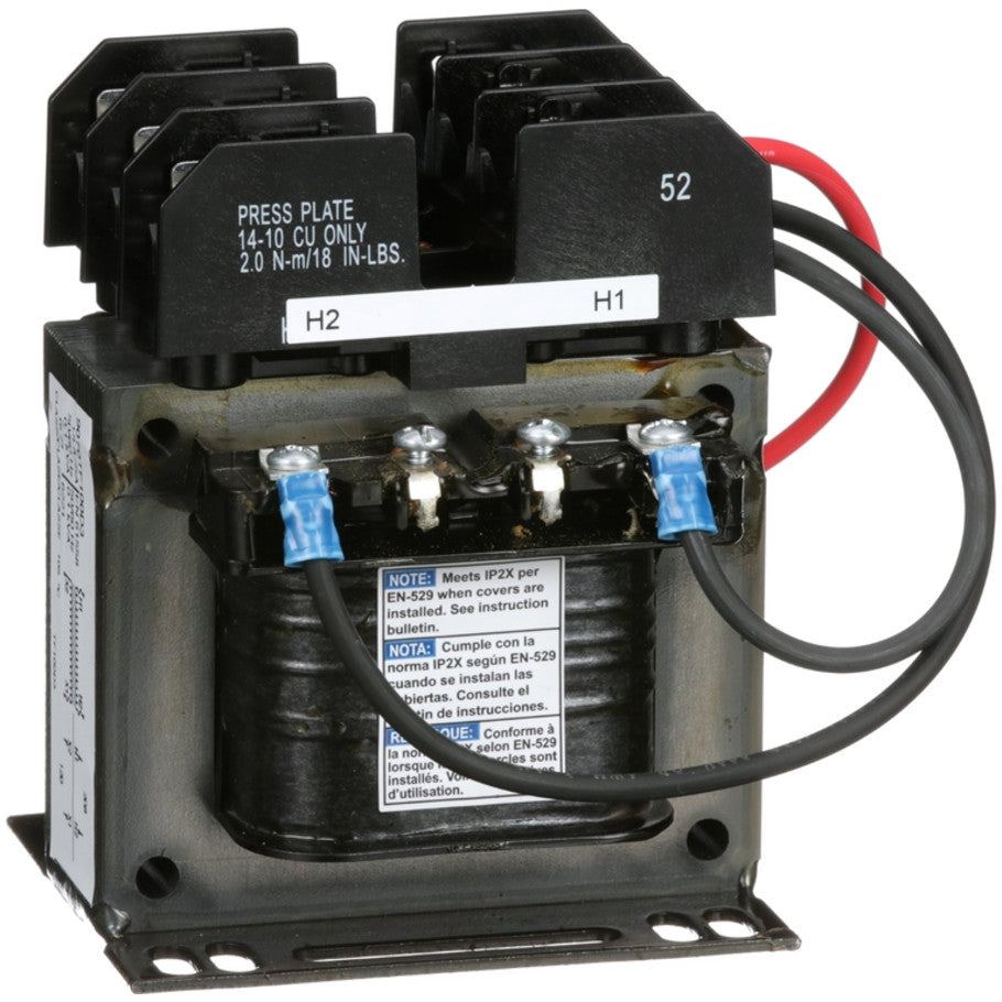 Type TF Industrial Control Transformer, 1-Phase, 208V Primary, 120V Secondary, 100VA