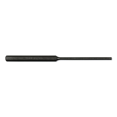 Pin Punches, Extra Long, 8 in, 3/16 in tip, Alloy Steel, Full Finish