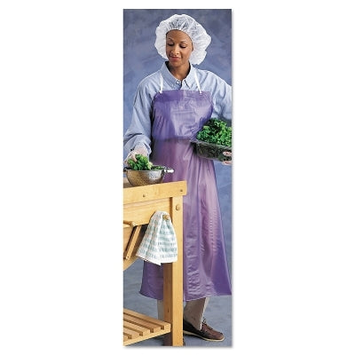 PVC Adjustable Apron, 56-009, 6 mil, 3-Pc 28 in Ties, 33 in W, 44 in L, Blue