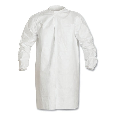 Tyvek IsoClean Frock with Snap Front, Small, White