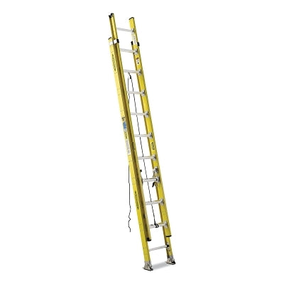 Fiberglass Round Rung Extension Ladder, 7120-2, Type IAA, 20 ft L, 19 in W, 375 lb Load Capacity, Yellow