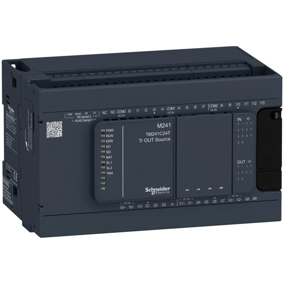 Logic Controller, Use with Modicon M241, Transister, 24 I/O