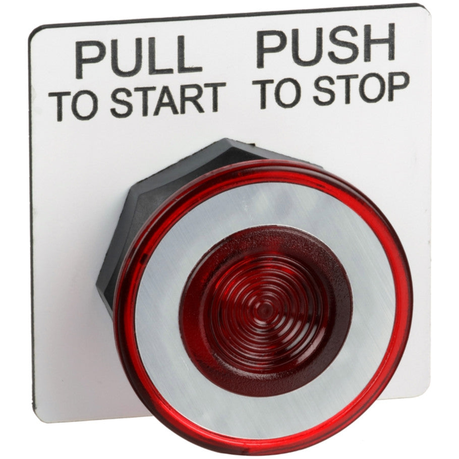 30mm Pushbutton Operator, Non-Illuminated, Maintained Pull-Maintained Push, 2-Position, Red