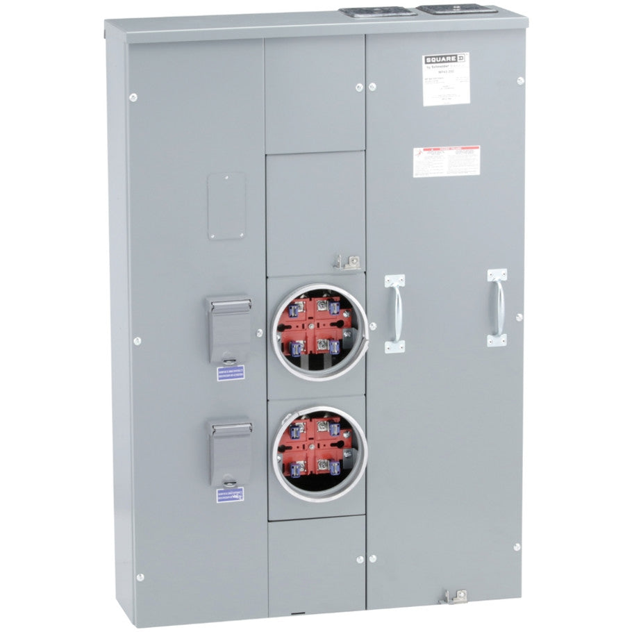 Meter Pak MP Meter Center, Ring Type, 200A, 2 Position, 4 Jaw, Compatible with QOM2 Circuit Breakers