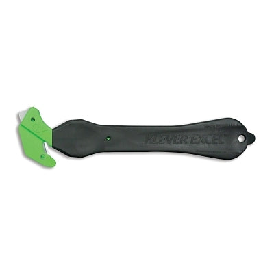 EcoExcelXD Safety Cutter, 7 in L, Straight Blade, Steel, Recycled Plastic, Black/Green