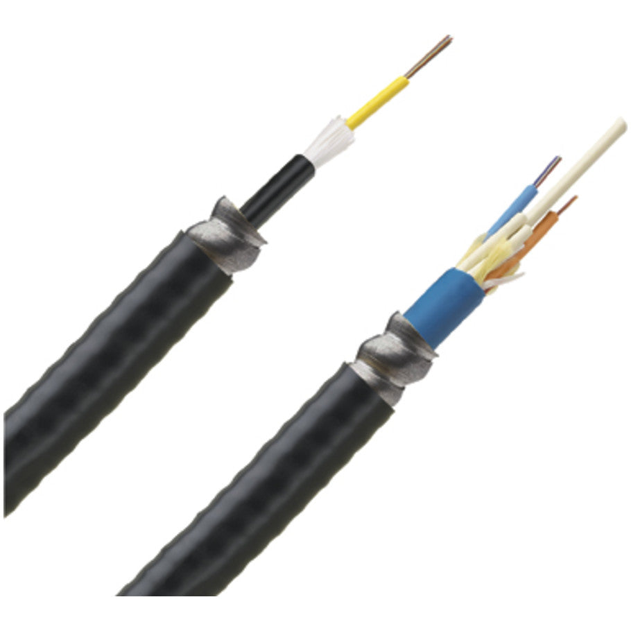 FSGR912Y -Opti-Core, Armored Central Tube Cable, 12-Conductor, 0.61 in. OD, Singlemode, 6.6 in. Bend Radius, Black