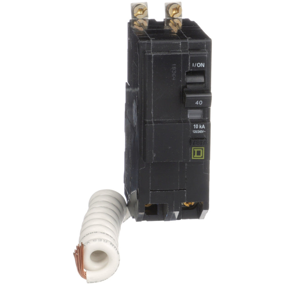 Mini circuit breaker, QO, 40A, 2 pole, 120/240VAC, 10kA, bolt on, 30mA grd fault B  TAA