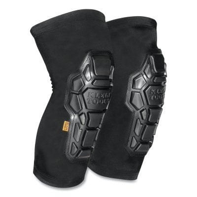 Heavy Duty Knee Pad Sleeve, Slip On, Black, L/XL