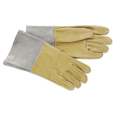 40-TIG Deer Split Leather Welding Gloves, Large, Pearl Gray