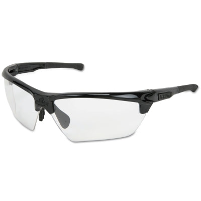 Dominator DM3 Safety Glasses, Polycarbonate Clear Lens, MAX6, Black Polycarbonate/TPR