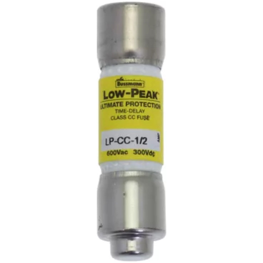 Low-Peak LP-CC Series Class CC Time Delay Fuse, Rejection, Current-Limiting, 1/2A, 600Vac/300Vdc, 13/32 x 1-1/2 in.