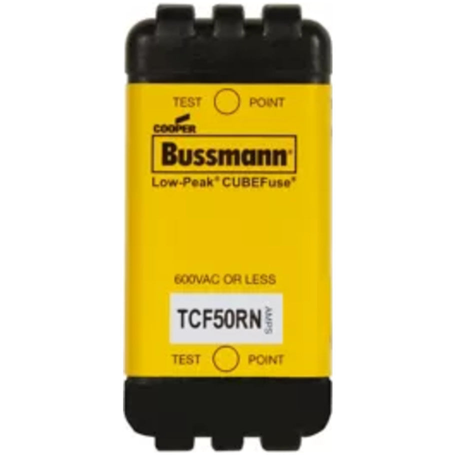 Low-Peak CUBEFuse Time Delay Fuse, Class CF, Non-Indicating, Finger Safe, Dual-Element, 50A, 600Vac/300Vdc