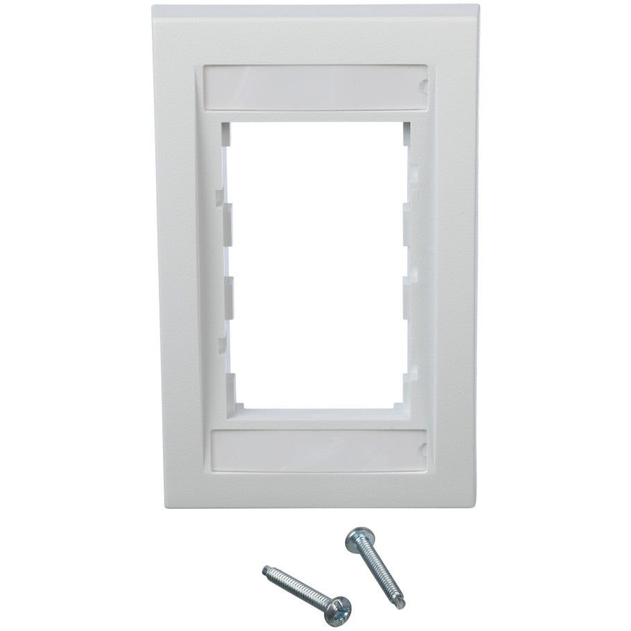 Mini-Com Executive Faceplate Frame, White