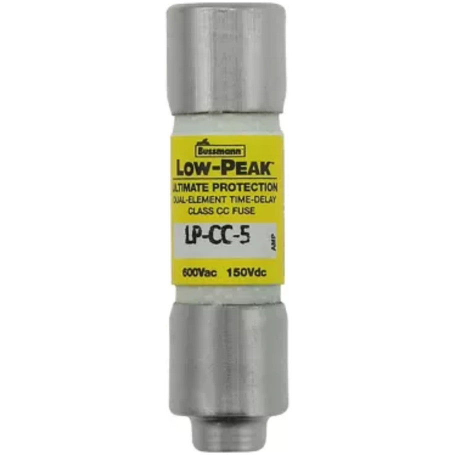Low-Peak LP-CC Series Class CC Time Delay Fuse, Rejection, Current-Limiting, 5A, 600Vac/150Vdc, 13/32 x 1-1/2 in.