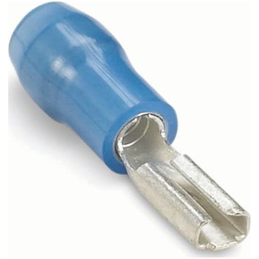 Nylon Insulated Female Disconnect, Length .75 Inches, Wire Range  16- 14 AWG, Color Blue, Copper, Tin Plated