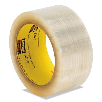 3M 021200-72406 High Performance Box Sealing Tapes 375, 48 mm x 50 m, 3.1 mil Thick, Clear
