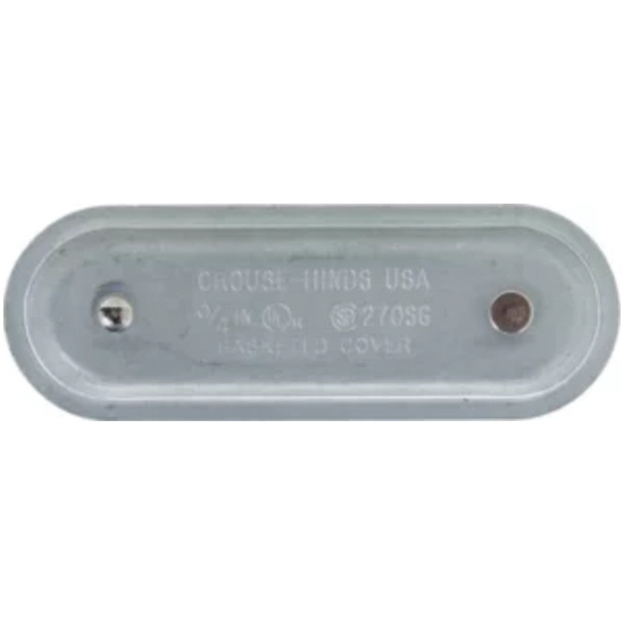 Sheet Steel Form 7 Snaptight Conduit Body Cover With Integral Sealing Gasket, 3/4 Inch