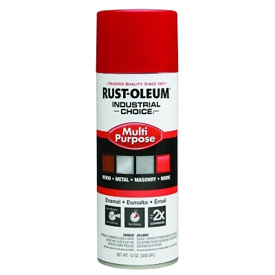 Industrial Choice 1600 System Enamel Aerosol, 12 oz, OSHA Safety Red, Hi-Gloss