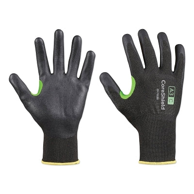 CoreShield A3/C Coated Cut Resistant Gloves, 10/XL, HPPE/Basalt Black Liner, Nitrile Micro-Foam Black Coating, 18 ga