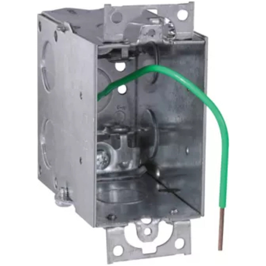 Switch Box, Steel, 18 cu. in., Threaded Mount, Natural, 2 L x 3 H x 3.5 in. W