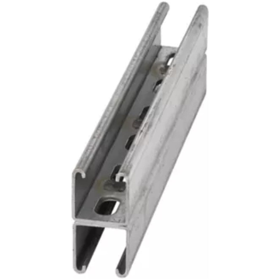 Eaton B-Line series strut back-to-back welded channel, 1.62" H x 10 ft. L x 1.62" W, Galvanized, SHA, 12 ga.