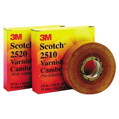 3M 48367 Varnished Cambric Tape 2520, 3/4 in x 60 ft, Yellow