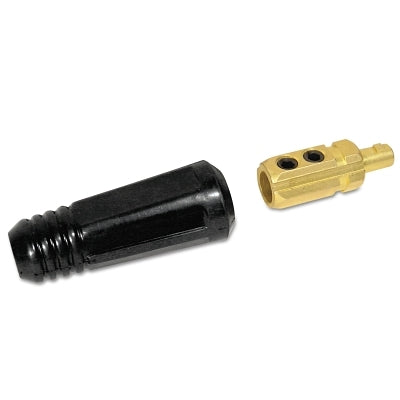 Dinse Style Cable Plug and Socket, Male, Ball Point Connection, 3/0 AWG to 2/0 AWG Cable Capacity