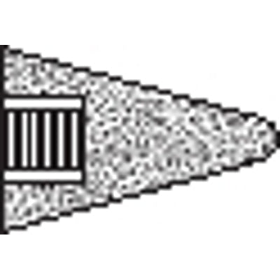 Type 17 Gemini Cone Sq. Tip, 2in D, 3in Thick, 5/8-11 Arbor, 24 Grit Alum Oxide