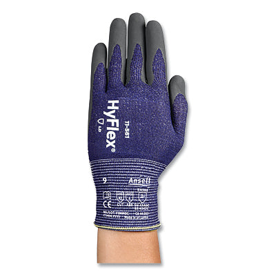 11-561 Cut Resistant Glove, Size 10, Gray/Dark Blue