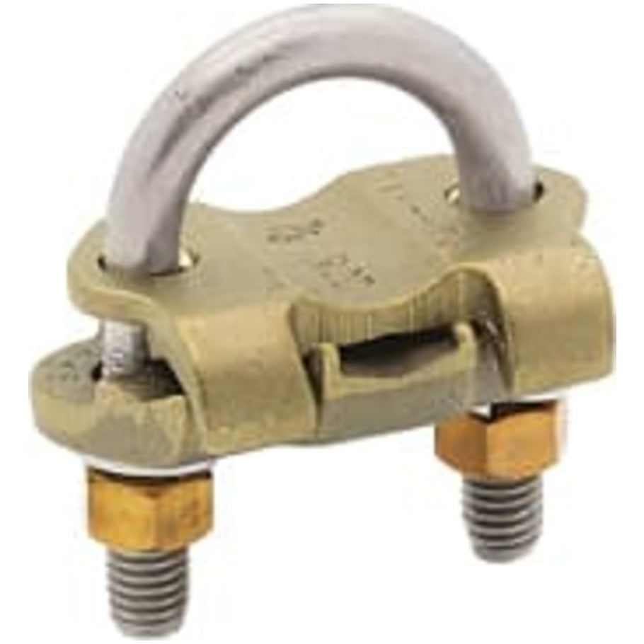 Blackburn Copper U-Bolt Ground Clamp, 3/8 in., 2/0 AWG to 250 MCM