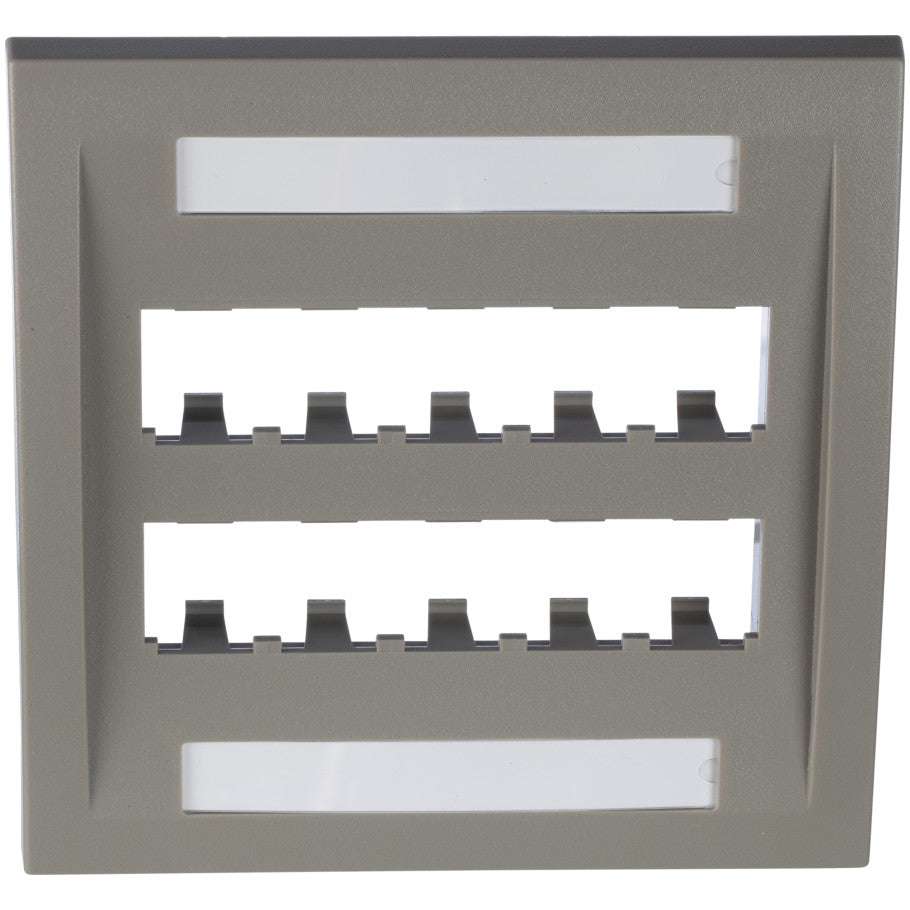 Mini-Com Executive Series Faceplate, 10-Port, International Grey