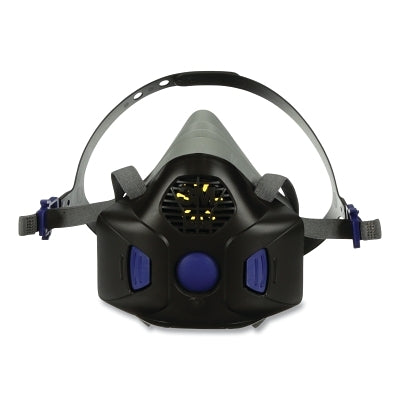 3M HF-802SD Secure Click Half Facepiece Reusable Respirator, Medium, Gas/Vapor, with Speaking Diaphragm, Silicone/Nylon