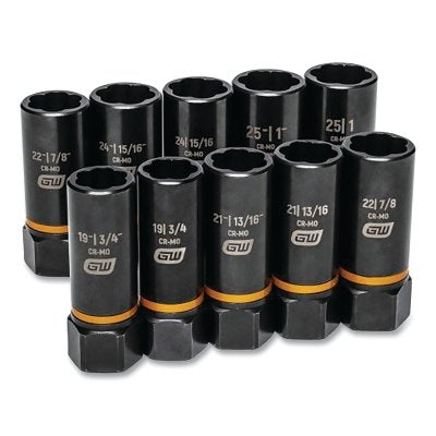 Bolt Biter Deep Extraction Socket Set, 1/2 in drive, SAE/Metric, 10 Piece