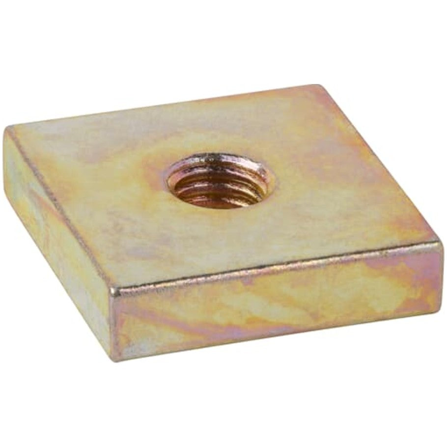 Kindorf Steel Square Channel Nut With Galv-Krom Finish, 1/4 Inch