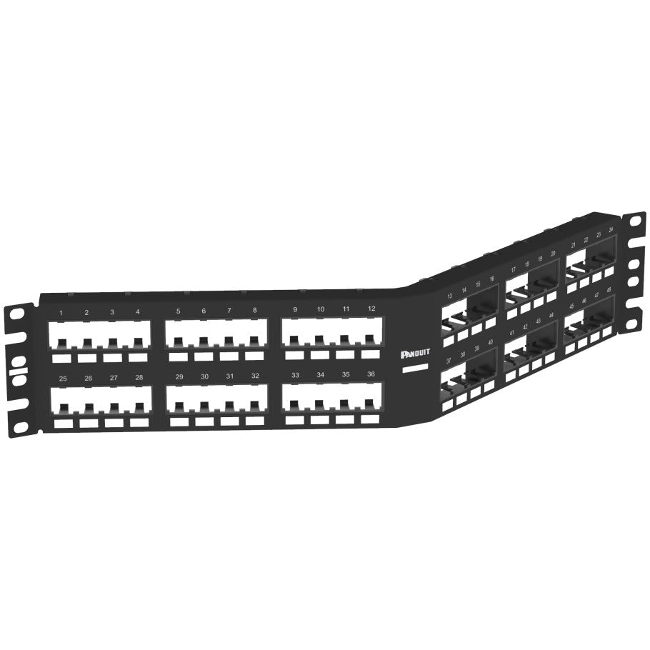 Mini-Com Angled Flush Mount Empty Patch Panel
