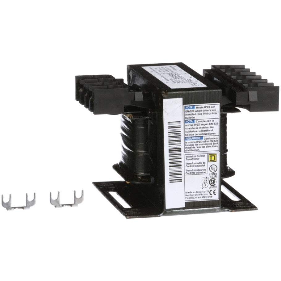Type T Industrial Control Transformer, 1-Phase, 208/240/277/380/480V Primary, 24V Secondary, 100VA