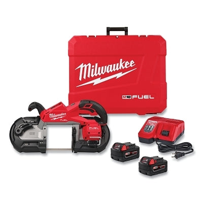 M18 FUEL Deep Cut Band Saw, D-Handle, Kit Includes 2-Batteries, Charger, Carrying Case, Blade